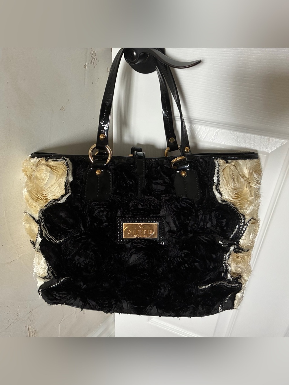 Valentino Rosier Black & Cream Tote
